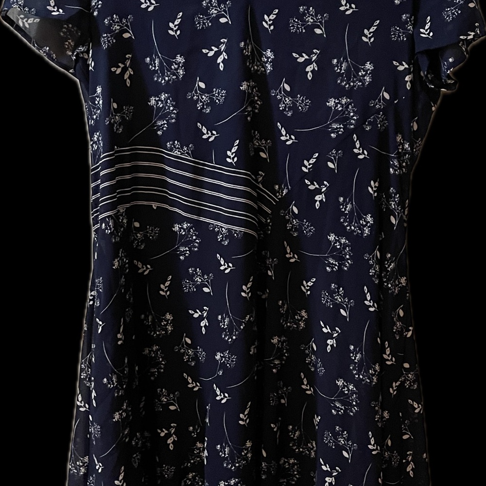 Floral Navy Midi Dress